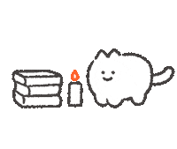 Cat Read Sticker