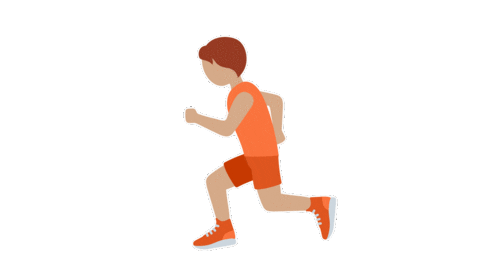 Run Running Sticker by EmojiVid