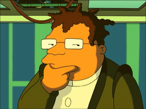 Cartoon gif. Hermes Conrad from Futurama puts his fingers on his chin in deep thought before shrugging and halfheartedly saying, ".......OK," which appears as text.