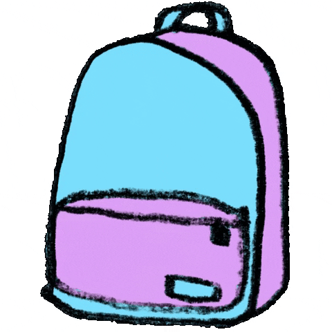 Back To School Bag GIF by Adam J. Kurtz