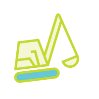 Levelcrossings construction digger level crossing lxrp Sticker