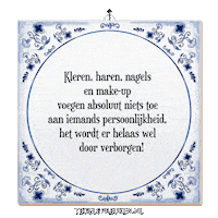 Humor Reflectie Sticker by Tegelspreuken.nl