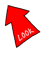 Click Look Here Sticker