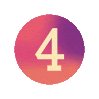 kixels glitch 4 numbers gradient Sticker