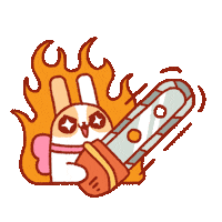 Angry Bunny Sticker