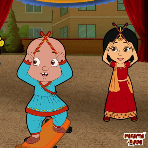 Durga Puja Julie GIF by Chhota Bheem