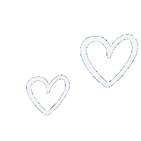 White Hearts Sticker