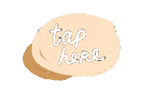 Deshibelle tap tap here brown deshibelle Sticker
