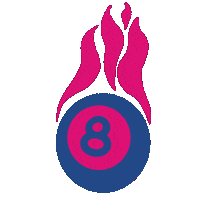 8 Ball Fire Sticker by Salih Kizilkaya