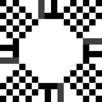 black and white pixel GIF by 16-x-16