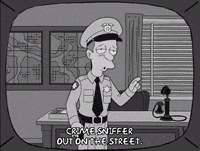 Black And White Crime Sniffer GIF by The Simpsons