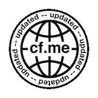 cf_dot_me news black and white story globe Sticker