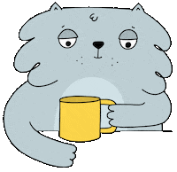 Good Morning Cat Sticker by Raf Sinopoli