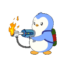 Fire Cooking Sticker by Pudgy Penguins