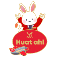 flymyairline rabbit chinese new year airline myairline Sticker