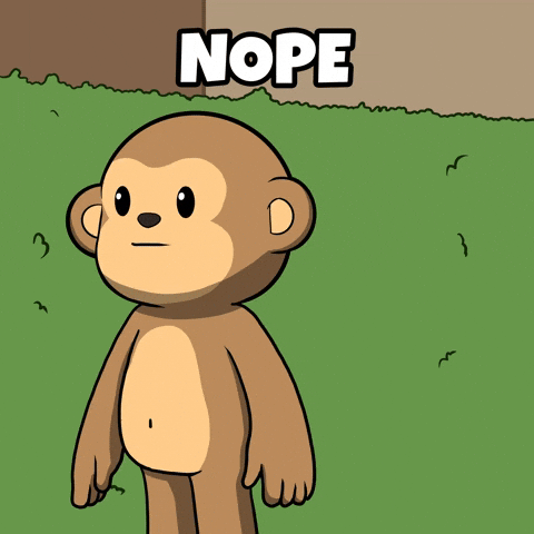 Scared No Way GIF by Wise Monkey Meme