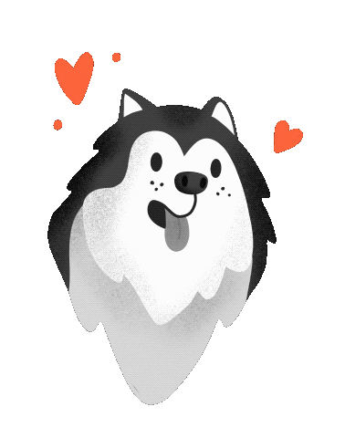 Sooodesign dog lovely blink husky Sticker