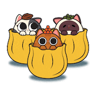 Dim Sum Cat Sticker by Mighty Jaxx