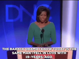 michelle obama fell in love GIF by Obama