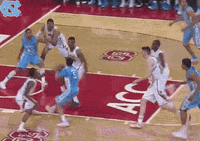 #goheels #unc #uncbball #tarheels #carolina #beatstate #layup #marcuspaige GIF by UNC Tar Heels