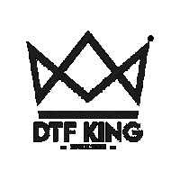 dtf-king logo pink sticker king Sticker