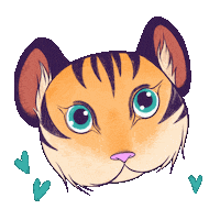 Big Eyes Hearts Sticker