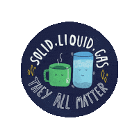 tsathescienceacademy liquid gas puns matter Sticker