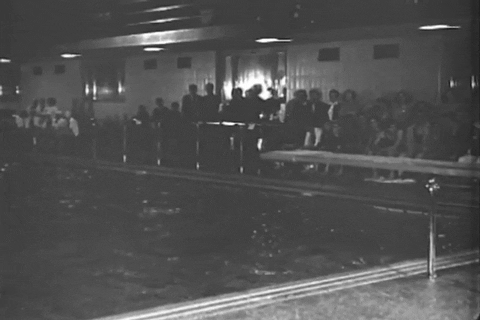 usnationalarchives giphyupload vintage pool swimming GIF