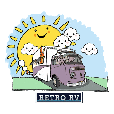 Camping Road Trip Sticker by KombiKeg