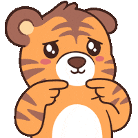 Sad Tiger Cub Sticker by BEARISH