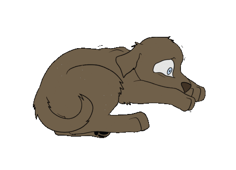 Sad Dog Sticker
