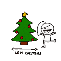 Happy Christmas Tree Sticker