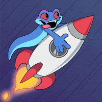 Flying To The Moon GIF by Snek