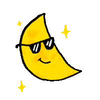 Happy Man In The Moon Sticker by megan lockhart