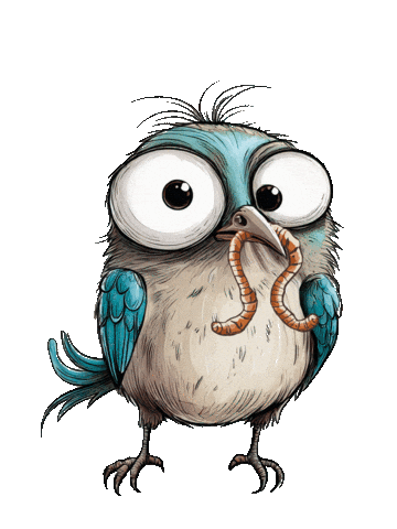 Worm Early Bird Sticker by ViaLucia