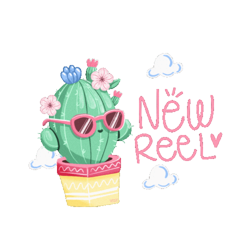 Cactus Reel Sticker