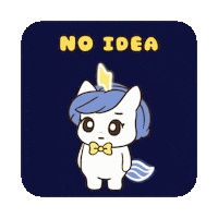 No Idea Idk Sticker by Brave Unicorn