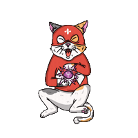 cisdi_communication kucing red ranger redranger cisdi Sticker