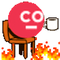 _coderio fun meme coffee fire Sticker