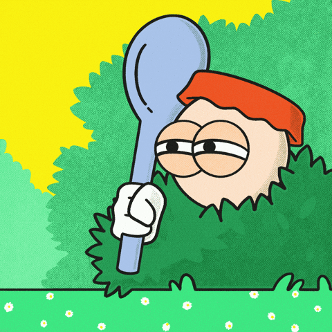 Globkins giphyupload watching quiet hiding GIF