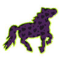 yescatieburrill neon horse electric horses Sticker