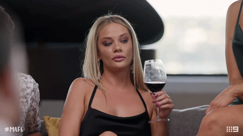 drunk red wine GIF by Married At First Sight Australia