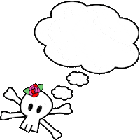 klmmr rose skull theatre problem Sticker