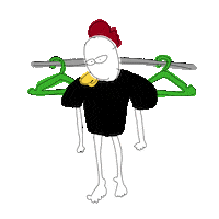 PityG chicken clean cleaning wash Sticker