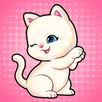 Happy White Cat GIF by UpStudiosWorld