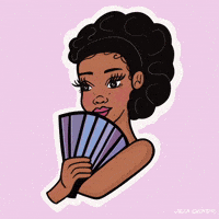 Fanning Afro Hair GIF by JellaCreative