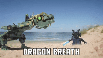 lego dragon lego ninjago bad breath GIF