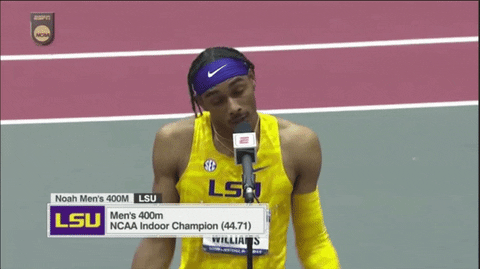 Track Field Shrug GIF by NCAA Championships