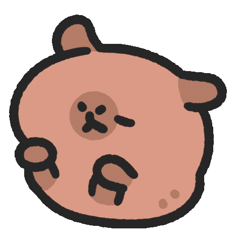 Capybara 玩 Sticker by sansanplanet