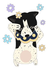 Dog 花 Sticker